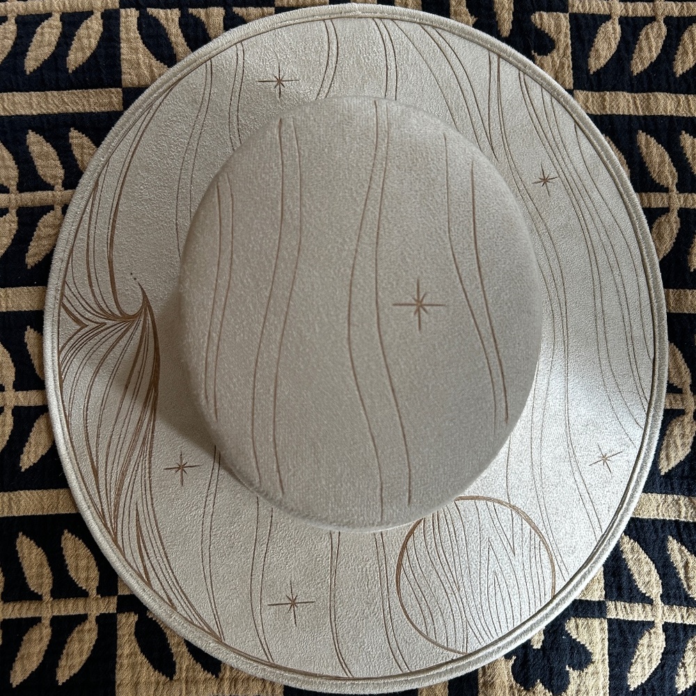 Rosewolf Creations Boater Hat, Vegan Suede M